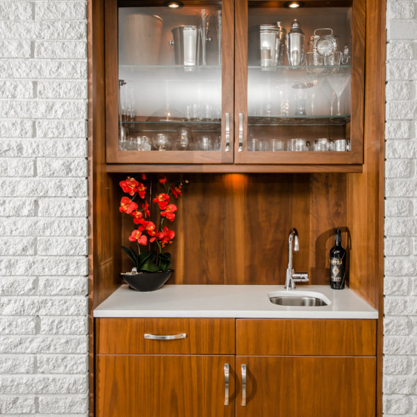 custom wet bar and cabinet design in Atlanta